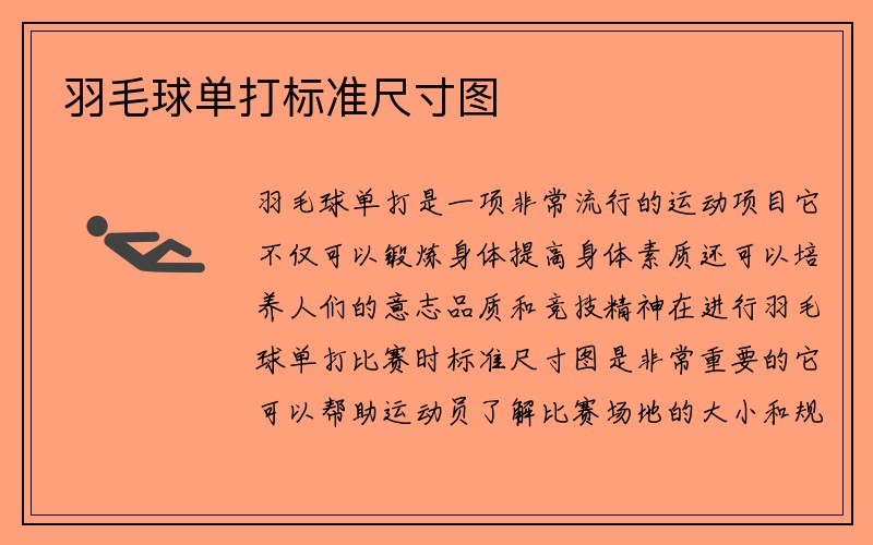 羽毛球单打标准尺寸图