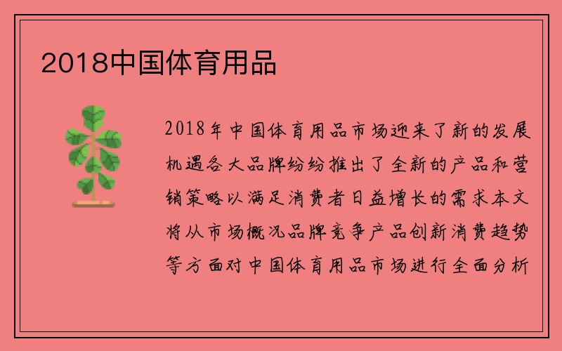 2018中国体育用品