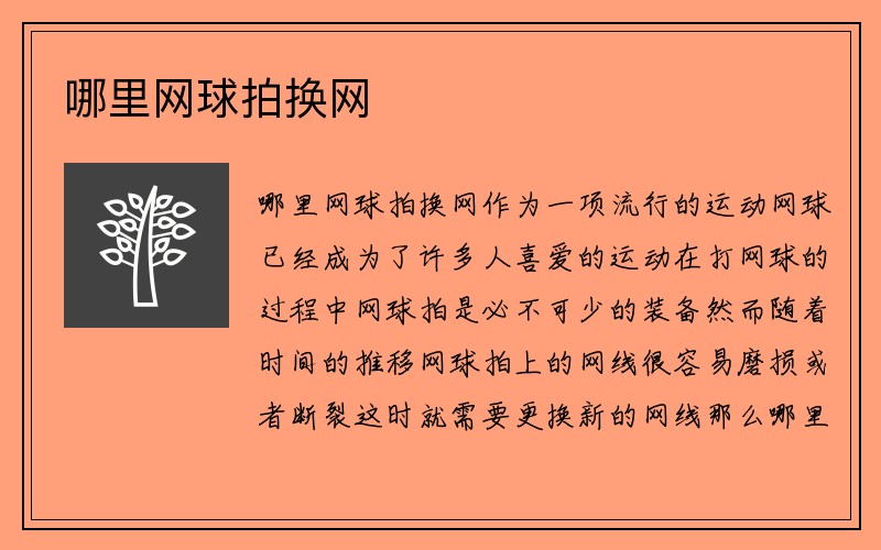 哪里网球拍换网