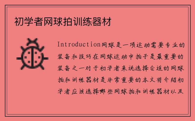 初学者网球拍训练器材